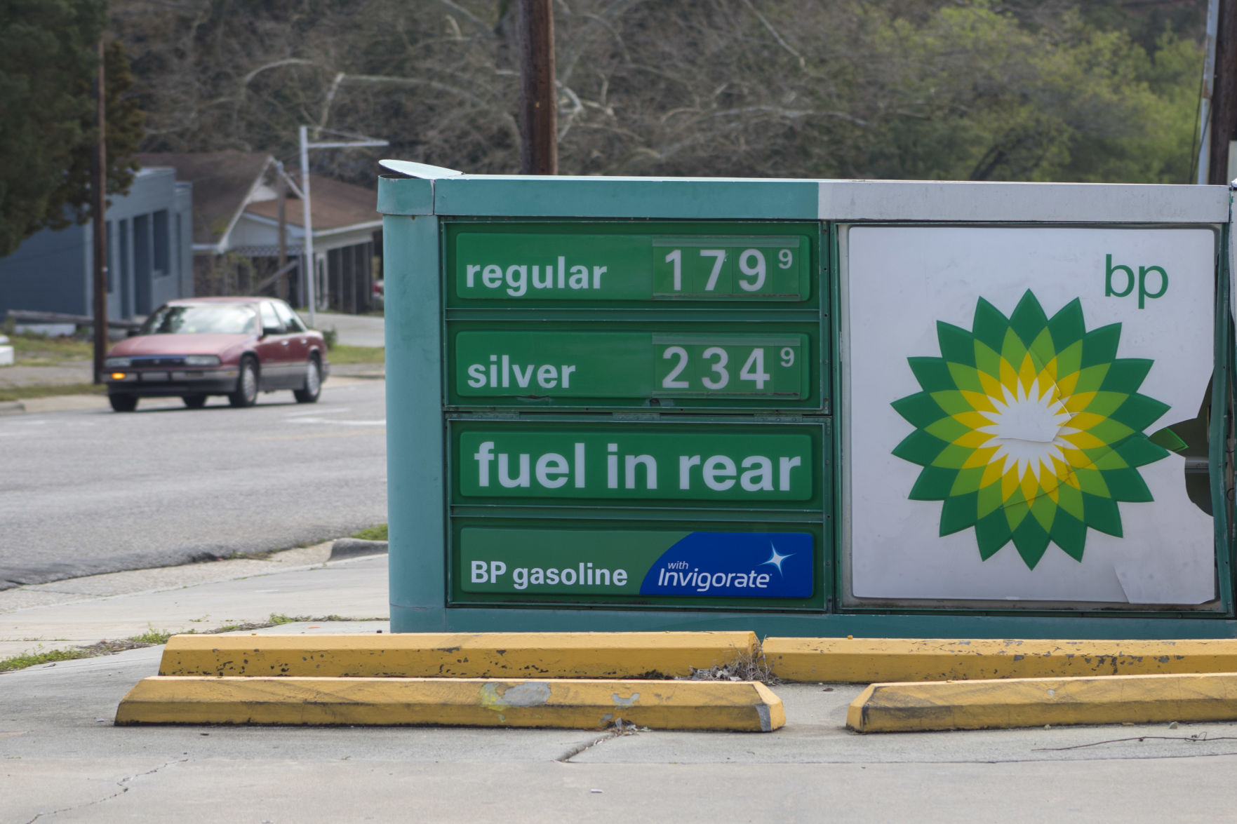 Fuel Prices at the BP station on West Pennsylvania Avenue in Southern Pines on March 19, 2020.